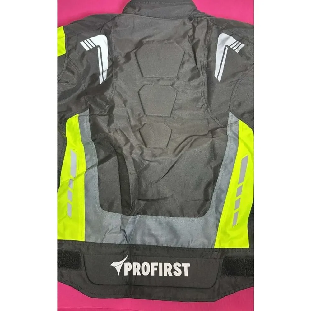 ProFirst Riding Jacket XL Armor Black Neon Yellow Protective New - Picture 4 of 10